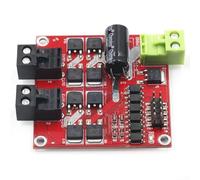 Controlador de velocidad de motor CC de doble canal con placa reguladora de voltaje, soporta señales de control y amplio rango de voltaje de 6 5 V a 27 V con mecanismos de protección