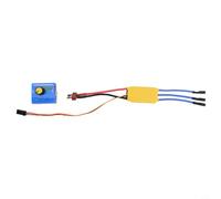 Controlador de velocidad de motor sin escobillas de alta potencia trifásico de 12 V 30 A con salida BEC para LiPo 2-3S, compatible con abrazadera de escritorio de aleación de aluminio