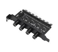 Controlador de velocidad de ventilador de PC de 8 canales, 3 pines/4 pines, con 4 perillas y montaje
