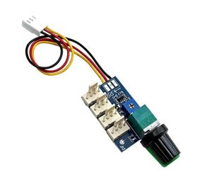 Controlador de Velocidad de Ventilador PWM DC 12 V 4 Canales 4 Pines, Regulador para Chasis de Ordenador PC, Potenciómetro Ajustable con Bornes Pre-cableados