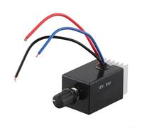 Controlador de velocidad del motor CC 12V 24V Interruptor regulador electrónico continuo con disipador de calor para ventiladores, calentadores, electrodomésticos de automóvil, 120 W/240 W, negro