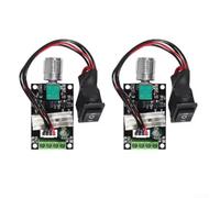 Controlador de velocidad del motor CC 6-28V 3A, módulo de control con botón de interruptor hacia adelante y atrás (paquete de 2)