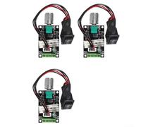 Controlador de velocidad del motor CC 6 V 28 V 3 A para regulación de banda transportadora con interruptor integrado de control hacia adelante y marcha atrás (paquete de 3)
