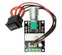 Controlador de velocidad del motor CC 6V-28V 3A con interruptor de arranque y parada para control hacia adelante y atrás, módulo regulador de caja metálica para unidades de automatización industrial