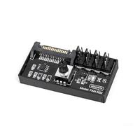 Controlador de velocidad del ventilador Hub 12V DC entrada 4-Pin para interfaz PWM soporta 4 ventiladores simultáneamente con perilla de velocidad física (2PCS)