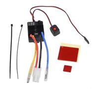 Controlador de velocidad electrónico cepillado de 60 A diseñado para coches y barcos RC con protección de batería integrada y fácil programación a través de la tapa (negro)