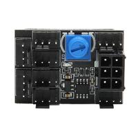 Controlador de velocidad para ventiladores de refrigeración de PC, concentrador divisor de 8 vías, potenciómetro giratorio DC12V, adaptador de
