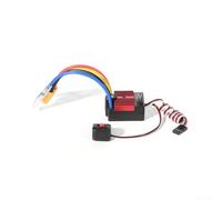 Controlador de velocidad sin escobillas RC ESC 60A para coches a escala 110 con refrigeración de ventilador integrada y protección de bajo voltaje (rojo)