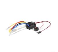 Controlador de velocidad sin escobillas RC ESC de 60 A para coches eléctricos escala 1/10, cuenta con BEC integrado, condensadores de protección térmica y ventilador de disipación de calor para uso