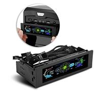 Controlador De Ventilador De Computadora De Velocidad De 5 Ventiladores, Sensor De Temperatura De CPU Panel LCD Frontal Bahía De Unidad De Enfriamiento De Computadora Para Visualización De Temperatura