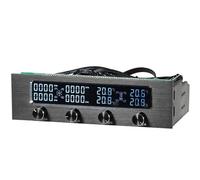 Controlador de ventilador de CPU multifuncional de 4 canales con panel frontal y pantalla LCD, compatible