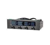 Controlador de Ventilador de CPU Multifuncional de 4 Canales con Panel Frontal y Pantalla LCD para Computadora de Escritorio.