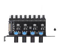 Controlador de ventilador de PC con 8 canales y 4 perillas, sistema de gestión térmica inteligente con resistencia ajustable y capacidades de