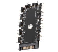 Controlador de Ventilador de PC RGB de 12 Canales, Negro, 1 Juego