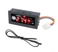 Controlador de ventilador PWM de 12 V de 4 cables 3 A con pantalla digital para monitoreo de temperatura y RPM en sistemas de refrigeración con soporte de ventilador inverso (3P + puntos negros)