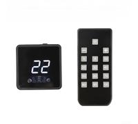 Controlador de ventilador PWM de 4 pines con control remoto, entrada DC5521/tipo C, soporta carga rápida PD/QC de 5 V-24 V, pantalla digital para refrigeración de PC DIY (DC5521)