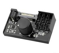 Controlador de ventilador PWM de 4 pines de 12 V para 6 ventiladores, 4 pines de 12 V para PC, soporta 6 ventiladores, potencia de 60 W 5 A, entrada SATA/CC, control de velocidad ajustable con perilla