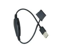 Controlador de ventilador USB - Conector USB a PWM de 3 pines/4 pines para PC | Regulador manual velocidad del viento, cable alimentación elevador 5 V a 12 V, adaptador refrigeración para mant