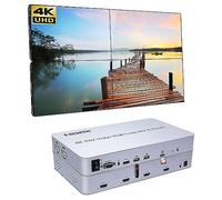 Controlador de videowall 4K 2x2 con Reproductor Multimedia Compatible con Tarjeta SD Fuente de señal U Disk Procesador de vídeo 8 Modos de visualización: 2x2, 1x2, 1x3, 1x4, 2x1, 3x1, 4x1