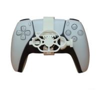 Controlador de volante 3D para PS5, volante de juego compacto con material PLA, opciones de color vibrante para simulación de carreras, accesorio de juego dinámico (blanco)