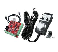 Controlador de volante de 4 ejes con placa de interfaz MACH3, sistema de control manual colgante CNC USB para enrutador CNC/molino/torno, codificador de alta precisión, parada de emergencia, Plug and
