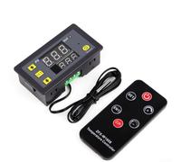 Controlador digital de temperatura DC12V con control remoto y sensor para regulación de temperatura en refrigeradores, incubación de aves de corral y equipos industriales