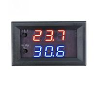 Controlador digital de temperatura de doble pantalla para incubadora y casa de mascotas, rango de -50 a 110 °C con salida de relé de 10 A, termostato de alta precisión con sensor impermeable, entrada