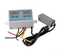 Controlador digital, XK-W1099 Pantalla inteligente para temperatura Humedad Control de doble propósito Termostato Sensor de higrostato (110-220V)