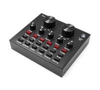 Controlador DJ Mezclador au-dio HD V8, tarjeta de sonido externa USB, auriculares, micrófono, transmisión Personal en vivo, Webcast for teléfono móvil, ordenador, PC, Dj(V8)