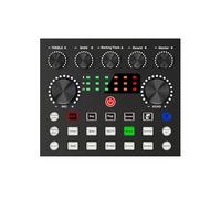 Controlador DJ Mezclador au-dio HD V8, tarjeta de sonido externa USB, auriculares, micrófono, transmisión Personal en vivo, Webcast for teléfono móvil, ordenador, PC, Dj(V8S)