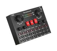 Controlador DJ Tarjeta de sonido externa transparente V8s, micrófono for teléfono móvil, tarjeta de sonido for ordenador móvil, interfaz aud-io