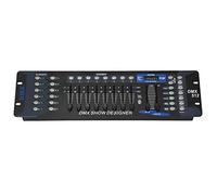 Controlador DMX 512 192 Canales 12 Escaneres con Micrófono Integrado para DJ Teatro Discoteca Multi-Voltaje 100-240V