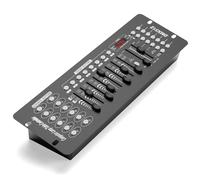 Controlador DMX, Consola negra de 100-240 V CA con operador DMX y MIDI, controlador de iluminación de 192 canales for conciertos en, s, DJs y clubes.
