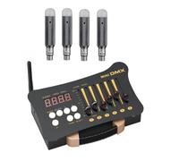 Controlador DMX, Controlador DMX for luces de discoteca, 1 unidad, controlador DMX512 + receptor de carga, combinación de luces de escenario for DJ y fiestas.(1 and 4)