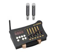 Controlador DMX portátil para luces Controlador DMX for luces de discoteca, 1 unidad, controlador DMX512 + receptor de carga, combinación de luces de escenario for DJ y fiestas.(1 and 2)