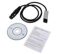 Controlador DMX512, Controlador de adaptador de interfaz Mini USB a DMX Controladores DMX512 de iluminación de escenario para computadora Bombillas de luz de porche con regulador Controlador de ilumin