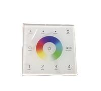 Controlador DMX512 de alto voltaje 85-265 V, temperatura de color RGBW, atenuación de color RGB + CCT, panel de control remoto de 4 zonas(T14 RGBW Ring White)