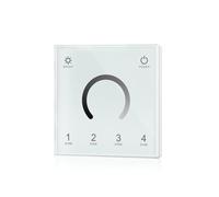 Controlador DMX512 de alto voltaje 85-265 V, temperatura de color RGBW, atenuación de color RGB + CCT, panel de control remoto de 4 zonas(T11 solid color ring panel white)