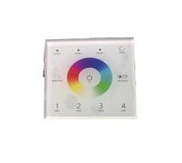 Controlador DMX512 de alto voltaje 85-265 V, temperatura de color RGBW, atenuación de color RGB + CCT, panel de control remoto de 4 zonas(T15 RGB CCT black panel)