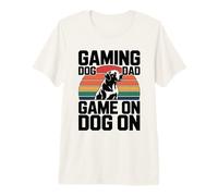 Controlador Gaming Dog Dad Game On Dog On Gamer Camiseta Premium