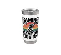 Controlador Gaming Dog Dad Game On Dog On Gamer Vaso térmico de acero inoxidable de doble pared