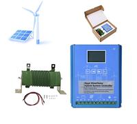 Controlador híbrido solar de viento, pantalla LCD de 12 V/24 V/48 V, carga MPPT, controlador solar multifuncional para generador de turbina eólica, cargador de batería