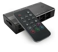 Mars Gaming MF-HUB, Hub de Control de Ventiladores PWM, Controlador de Velocidad hasta 10x Ventiladores e Iluminación ARGB hasta 10x Dispositivos, Mando a Distancia, Compatibilidad Total ARGB, Negro