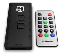 NOX XTREME PRODUCTS Hummer R-HUB -NXHUMMERRHUB- Controlador Velocidad Efectos iluminación para Ventiladores, 12 Puertos, 59 Efectos iluminación, Mando Distancia Incluido, Color Negro
