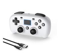 Controlador inalámbrico para PS4, mini estilo PS4, compatible con PS4/Pro/Slim, control remoto de juegos de PC para Windows 10/8/7, controlador de juegos con doble vibración/sensor de 6 ejes/función