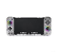 Controlador inalámbrico Pro para Nintendo Switch, agarre ergonómico mejorado, personalización de luz RGB y funciones turbo para juego competitivo (blanco transparente)