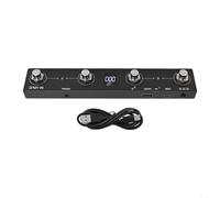 Controlador inalámbrico recargable para interruptor de pie MIDI con 4 botones, conectividad USB y BLE, para M-VAVE Chocolate Plus, diseño compacto de metal, control de aplicación (negro)