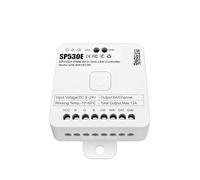 Controlador LED 12 en 1 SPI PWM Control remoto de 5 canales for tira de luz IC WS2812B WS2811 for atenuador LED SP530E(RC2 Remote)