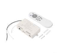 Controlador LED 24V Dimmer Inalámbrico RF Sin Escalon(A) | Dimmer sin escalón, tecnología inversor DC, seguro 24V, carcasa PC blanca, ahorro energía