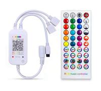 Controlador LED Bluetooth DC5-24V+40 Teclas de Control Remoto APP y SincronizacióN MúSica RGB IR para 5050 3528 Light